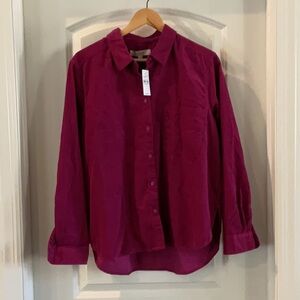 NWT Loft corduroy tunic shirt